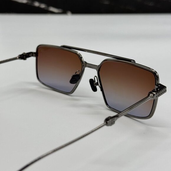 NEW VALENTINO V-SEI BROWN TITANIUM UNISEX VALENTINO SUNGLASSES VLS-111C - Picture 9 of 11